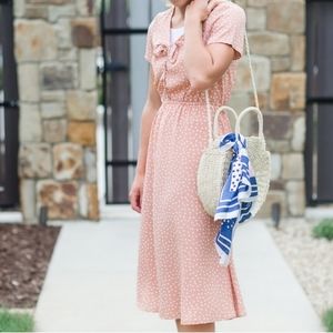 Les Amis Pink Polka Dot Dress